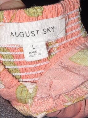 August Sky Women's Pink Floral Maxi Dress